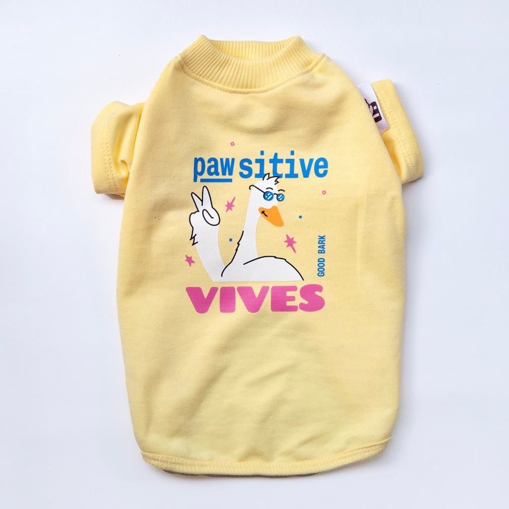 Camiseta manga corta para perro estampada pawsitive vives - Good Bark