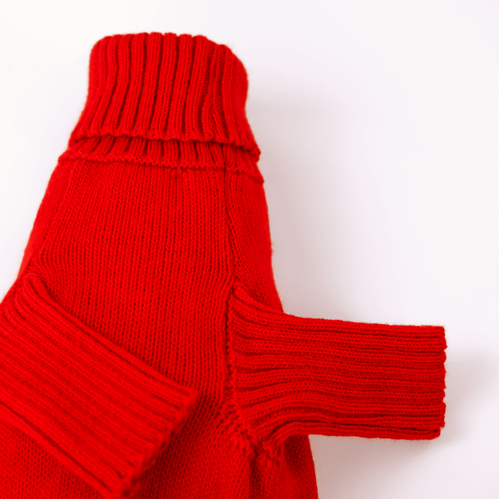 Suéter tejido rojo para perros- Good Bark