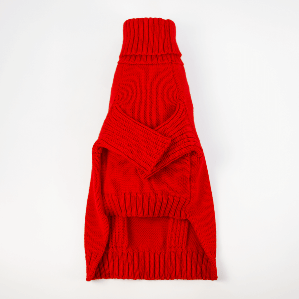 Suéter tejido rojo para perros- Good Bark